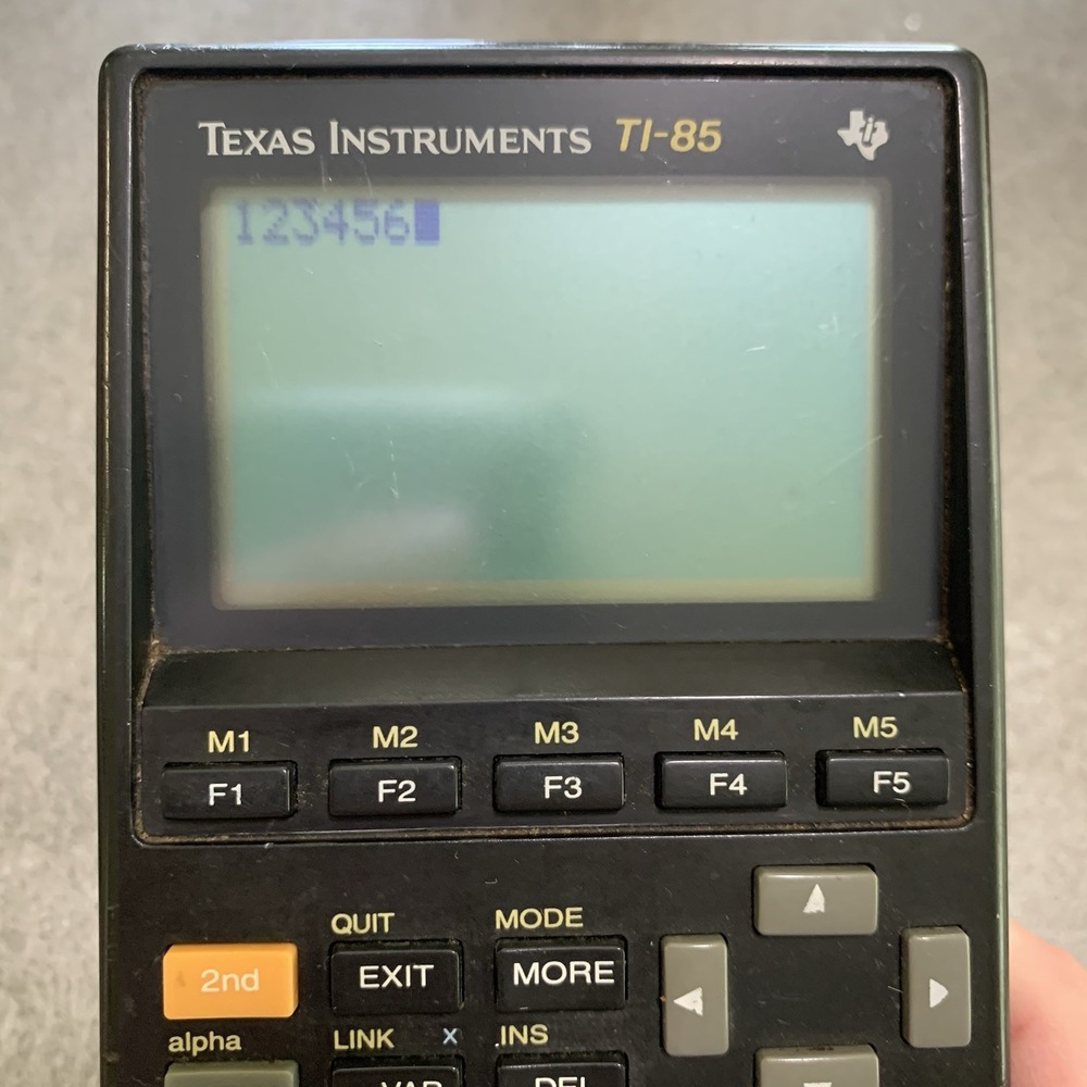 Texas Instruments TI-85 Graphing Calculator Vintage 1991 No Cover Tested Works